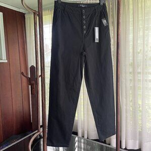 NWT Stitch Star High Waist Button Ankle Jeans Better Cotton Black Womens Size 8